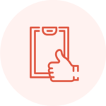 Icon of Clipboard and Thumbs Up
